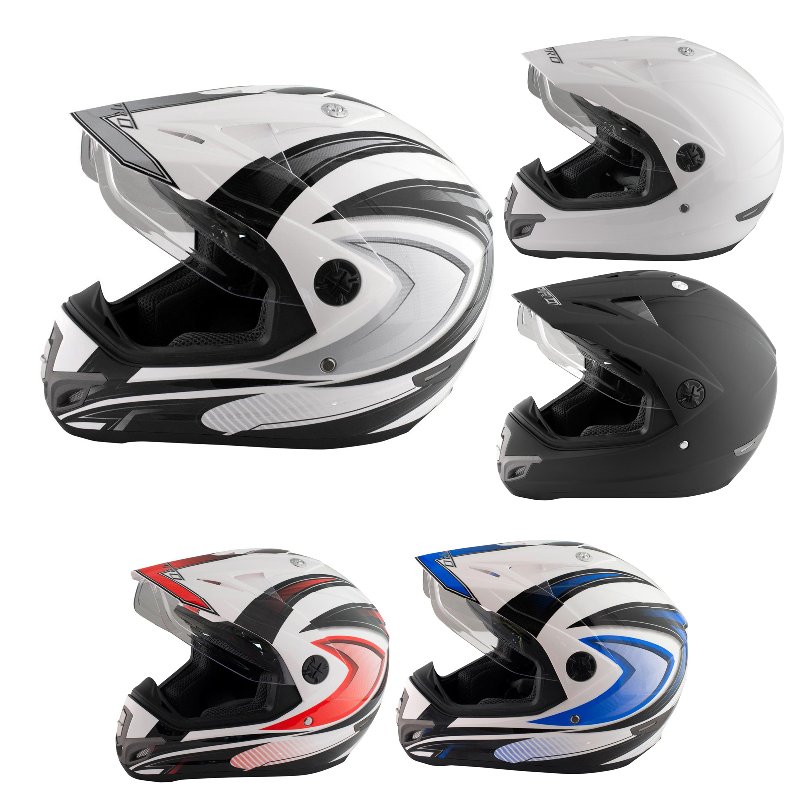 Abbigliamento Moto e Accessori - Casco Moto Cross Enduro Trial Quad Off  Road Visiera Anti Nebbia