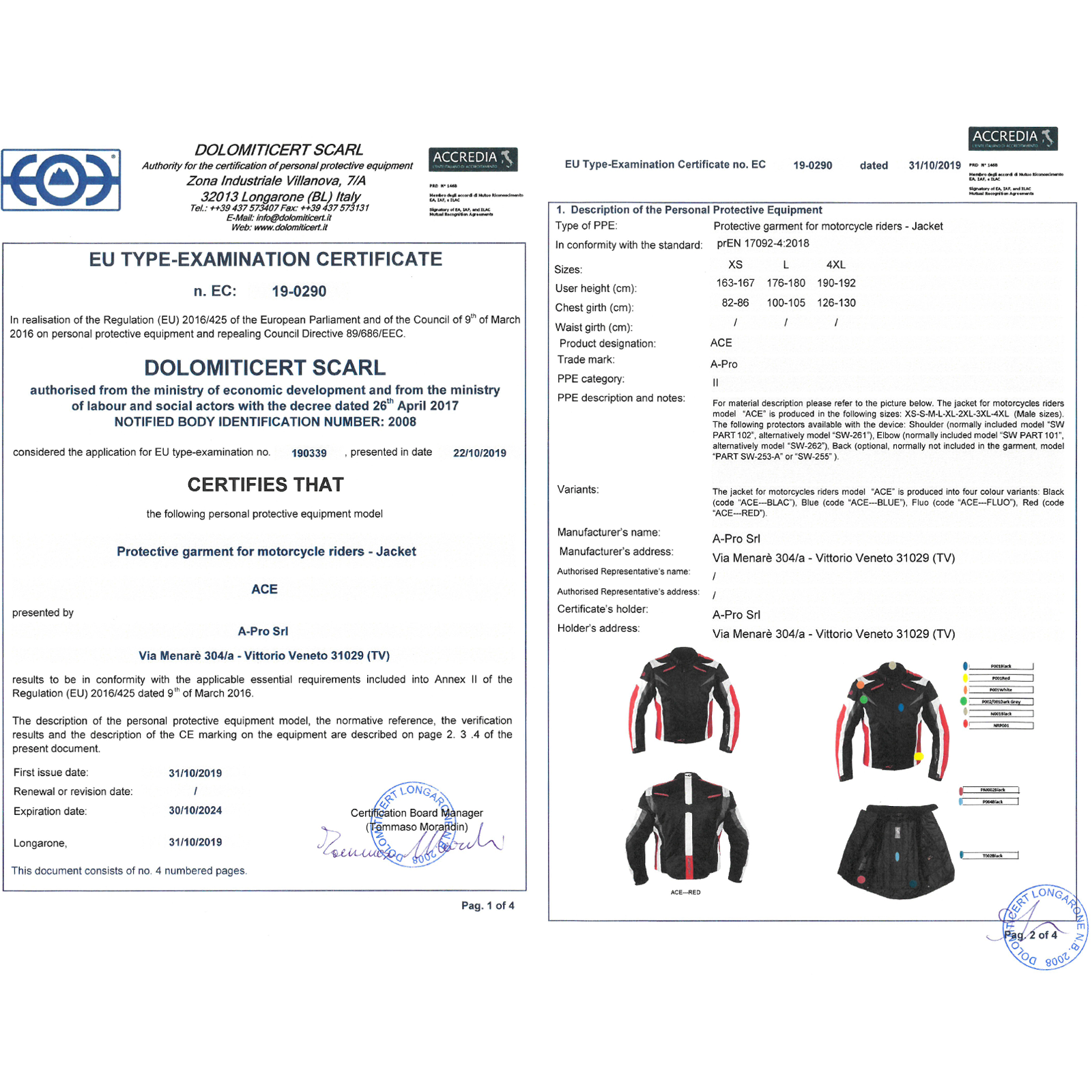 Abbigliamento Moto e Accessori - Giacca Tessuto Moto Protezioni CE Manica  Staccabile Termico Removibile Nero