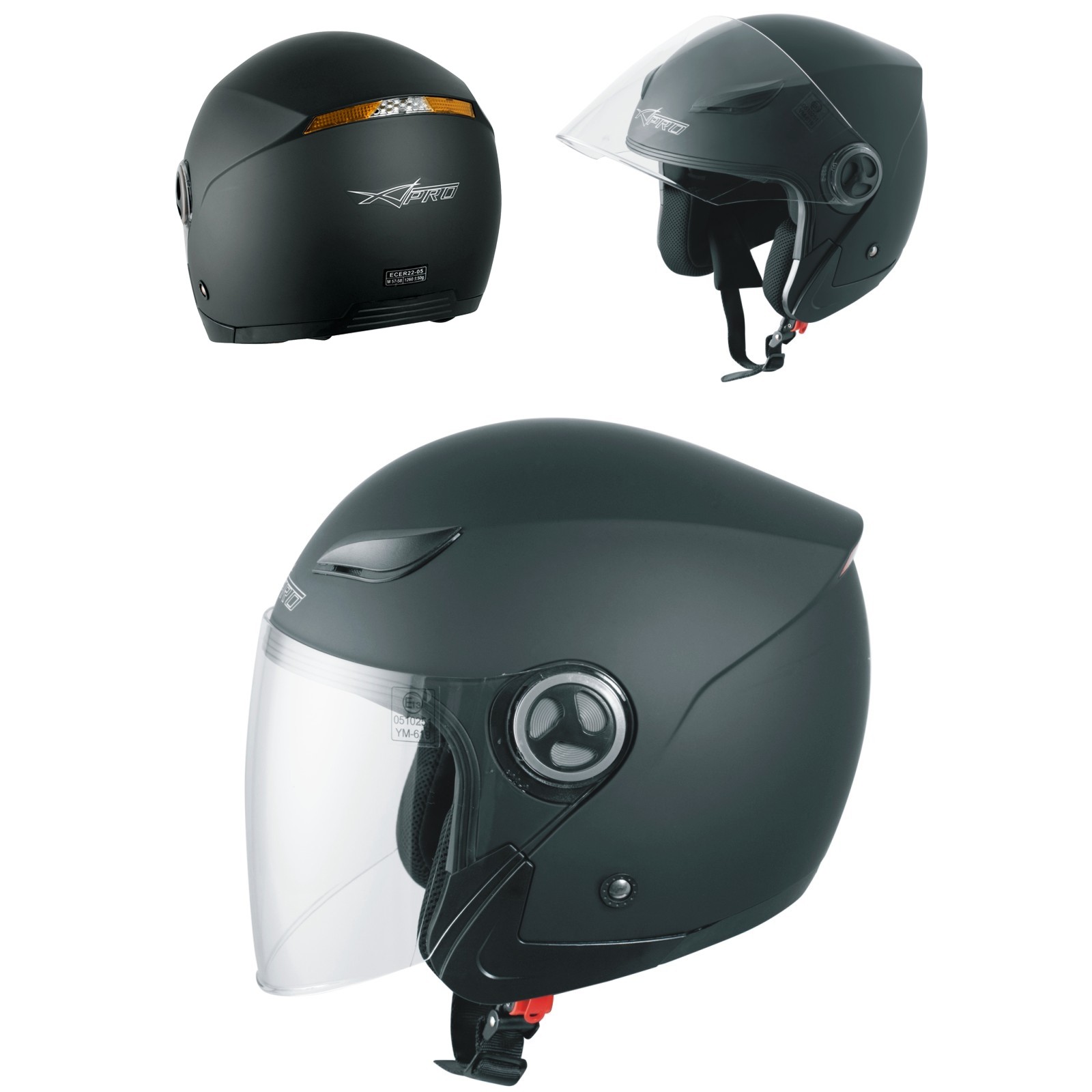 Abbigliamento Moto e Accessori - Casco Jet Scooter Moto Omologato