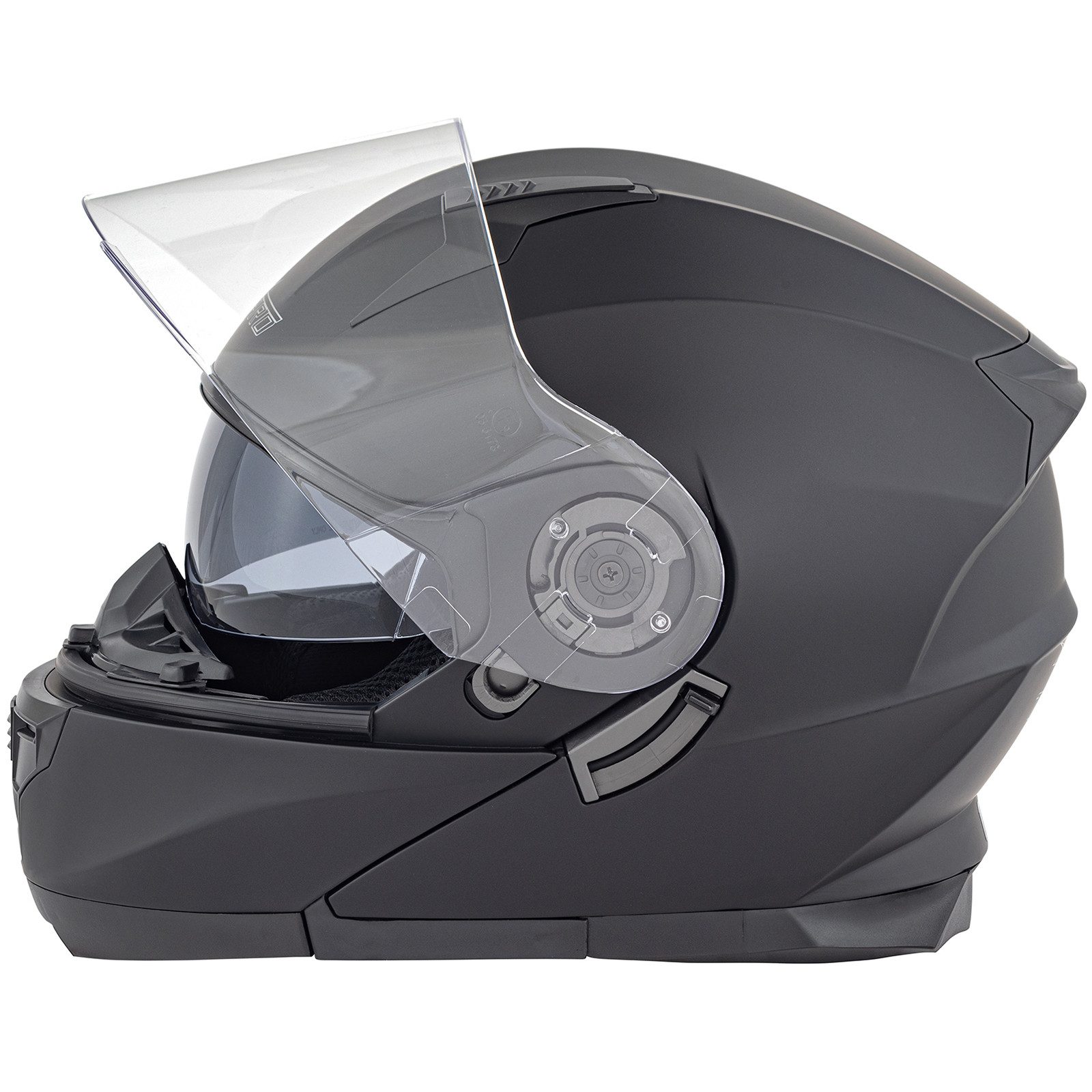 Abbigliamento Moto e Accessori - Casco Apribile Modulare Touring Moto Sport  Visiera Parasole Nero Opaco