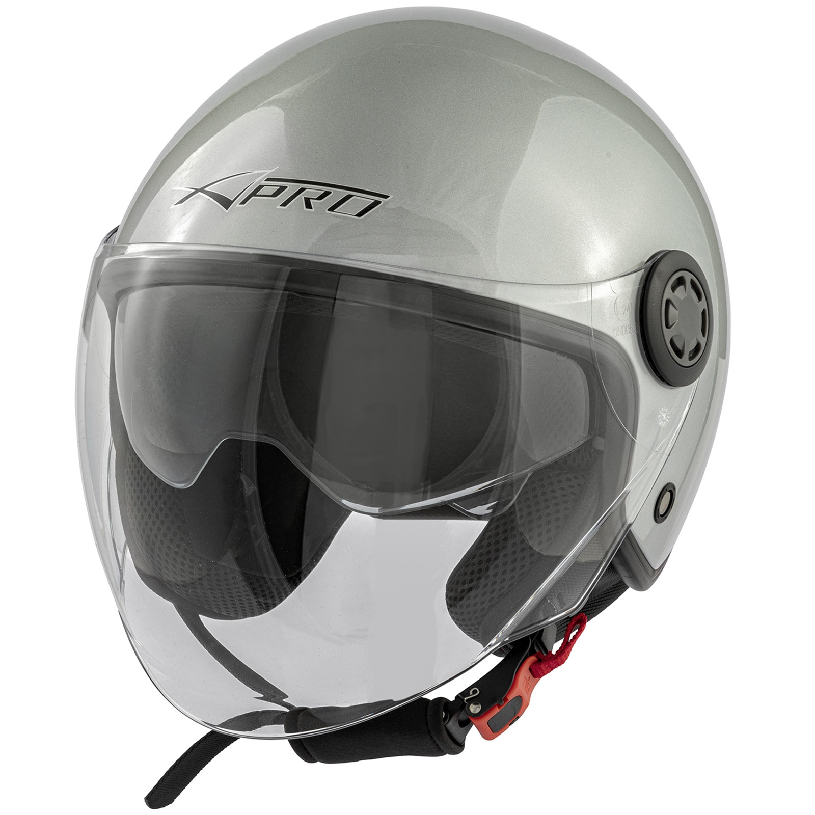 Abbigliamento Moto e Accessori - Jet Scooter Casco ECE 22 06 Moto  Certificato Lunga Trasparente Visiera Parasole