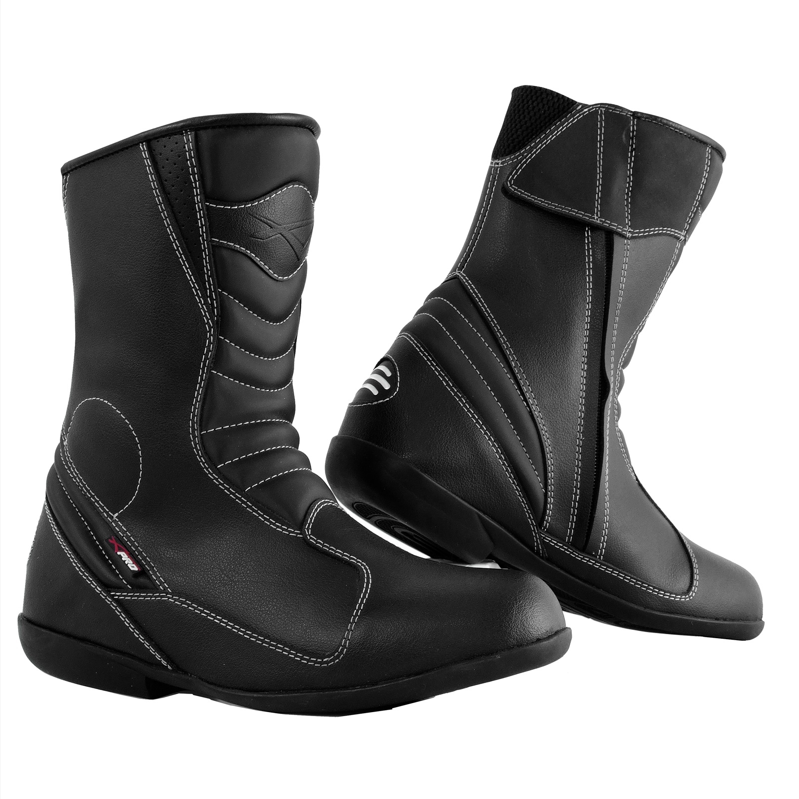 womens black leather motorcycle boots